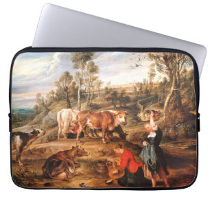 Funda Para Portátil Peter Paul Rubens Milkmaids con ganado en tierra