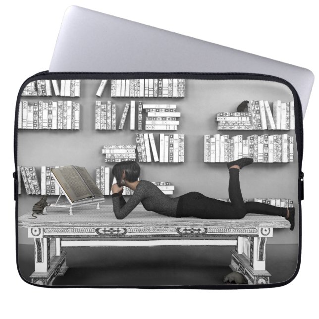 Funda Para Portátil Petit rat de bibliothèque (ratón de biblioteca) (Frente)