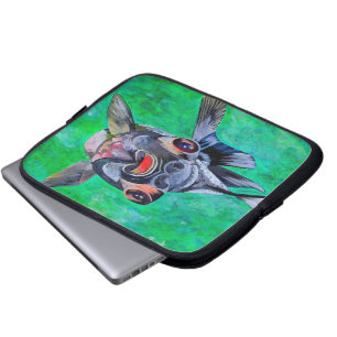 Funda Para Portátil Pez de Oro Geeky Blackmoor Con Ojos Telescópicos