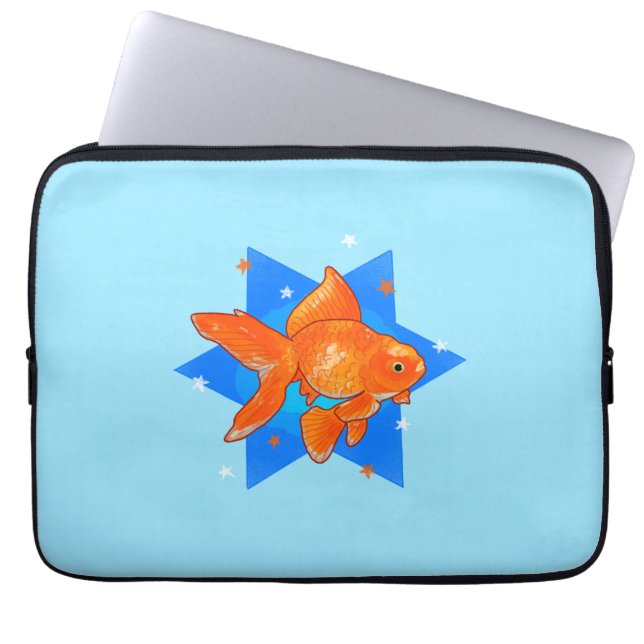 Funda Para Portátil Pez dorado con estrellas (Frente)