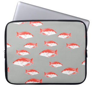 Funda Para Portátil Pez rojo y gris