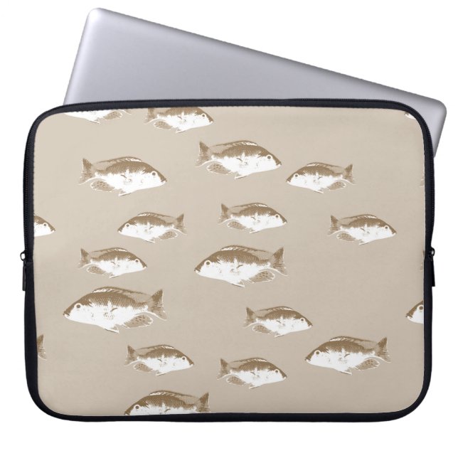 Funda Para Portátil Pez sepia (Frente)