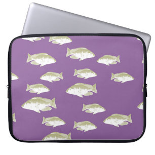 Funda Para Portátil Pez sobre púrpura