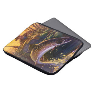 Funda Para Portátil Pez trucha de arroyo pescador, pesca deportiva vin