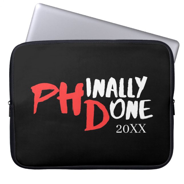 Funda Para Portátil Phinally done - Diseño de la oferta de graduación  (Frente)