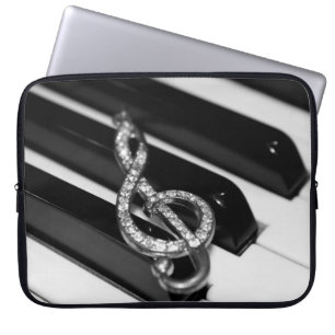Funda Para Portátil Piano con el g-clef
