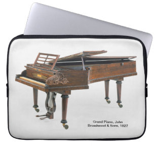 Funda Para Portátil Piano de cola Broadwood antiguo instrumento musica