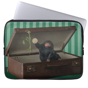 Funda Para Portátil Pickett y Teddy en una maleta