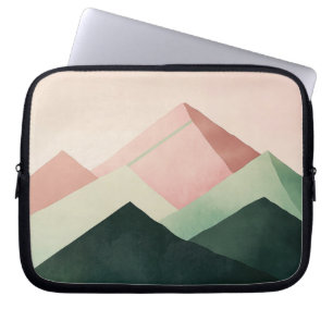 Funda Para Portátil Pico Pastel – Paisaje Geométrico de Montaña #1