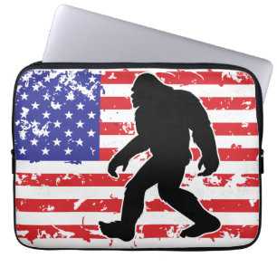 Funda Para Portátil Pie grande en la bandera estadounidense