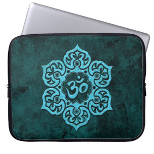 Funda Para Portátil Piedra azul OM floral