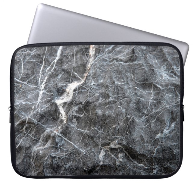 Funda Para Portátil Piedra de mármol gris (Frente)