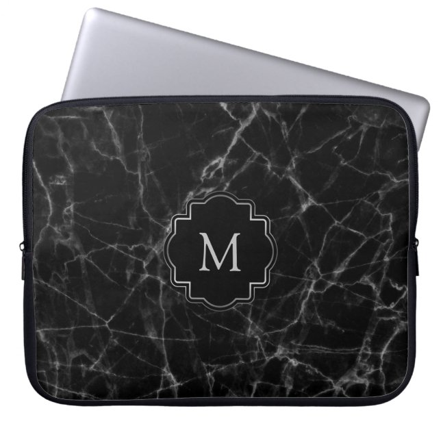 Funda Para Portátil Piedra de mármol negro MS001 (Frente)