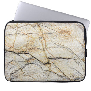 Funda Para Portátil Piedra de mármol texturizada marrón y negra