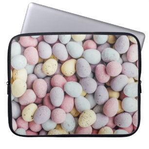 Funda Para Portátil Piedras blancas, violetas y amarillas