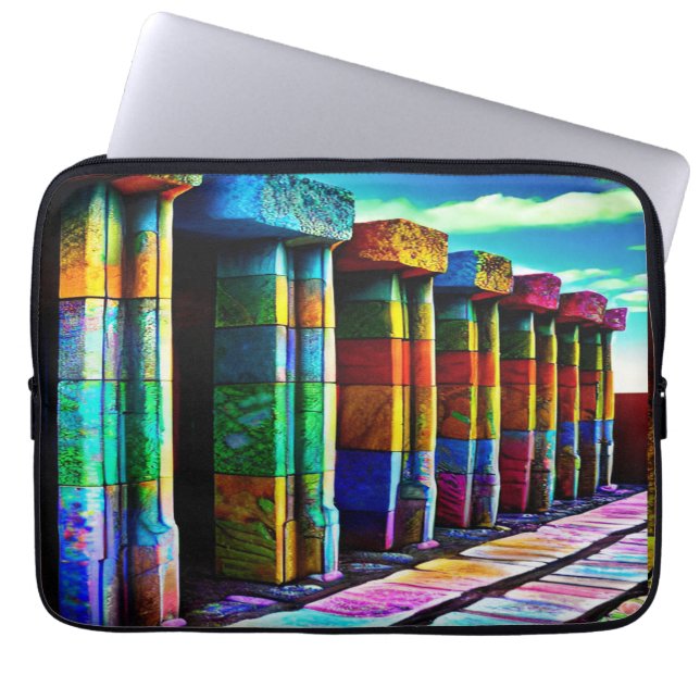 Funda Para Portátil Piedras psicodélicas (Frente)