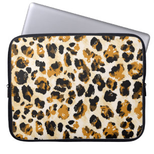 Funda Para Portátil Piel de leopardo acuático, gradiente de tintes.