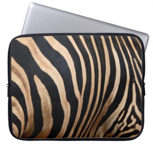 Funda Para Portátil piel de pelo de cebraskin, animal, fondo, negro, c