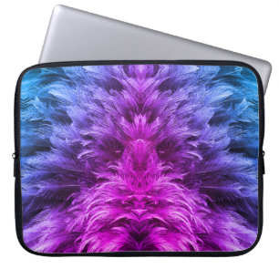 Funda Para Portátil Piel de piel pelusa morada, azul, rosa