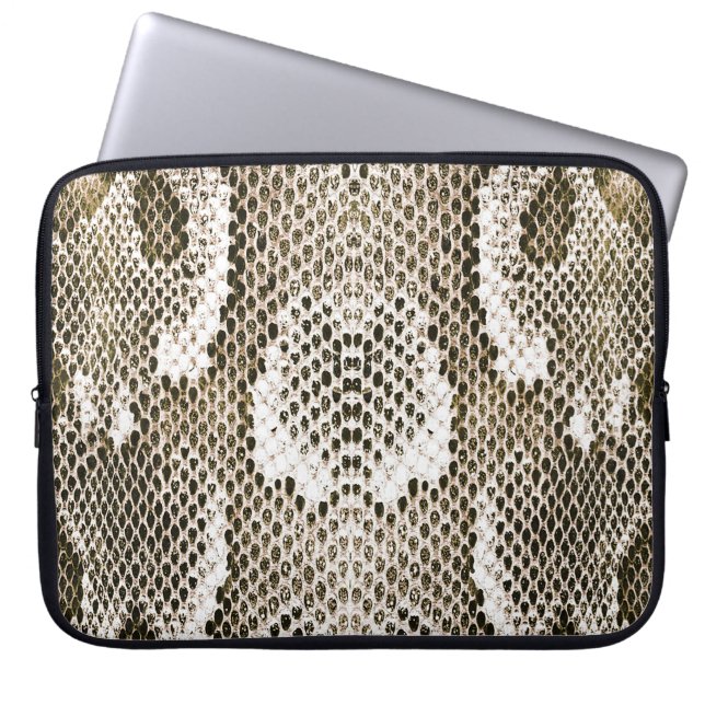 Funda Para Portátil Piel de Python: Diseño de Patrón Animal (Frente)