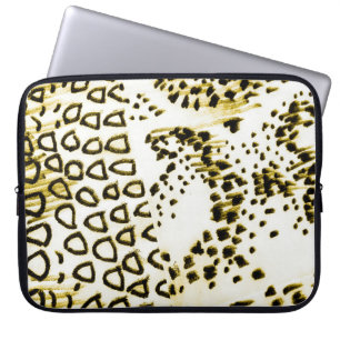 Funda Para Portátil Piel de serpiente repetible. Estilo De Moda Amaril