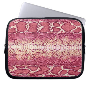 Funda Para Portátil Piel de serpiente rosada exótica #3