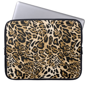 Funda Para Portátil Piel leopardo africana: Textura animal sin mar