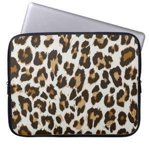 Funda Para Portátil Piel leopardo: Textura vintage sin foco