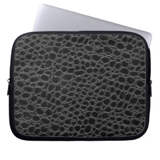 Funda Para Portátil Piel negra del cocodrilo