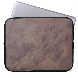 Funda Para Portátil Piel Rustica Masculina de Cuero Marrón