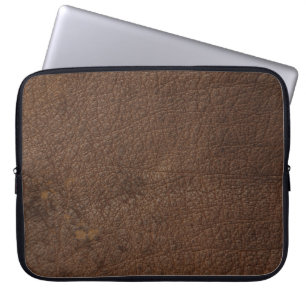 Funda Para Portátil Piel Rustica Masculina de Cuero Marrón