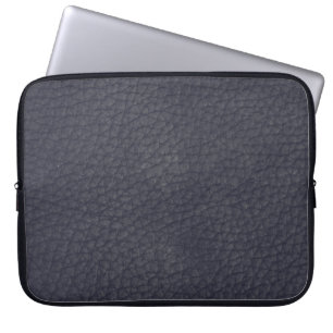 Funda Para Portátil Piel Rustica Masculina de Cuero Negro