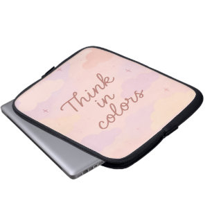 Funda Para Portátil Piensa en Colores – Estética Pastel Motivacional 