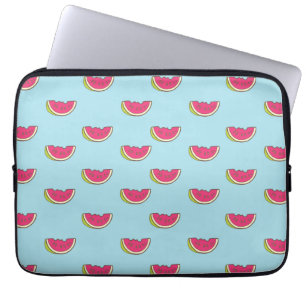 Funda Para Portátil Piezas de sandía en patrón Verde azulado