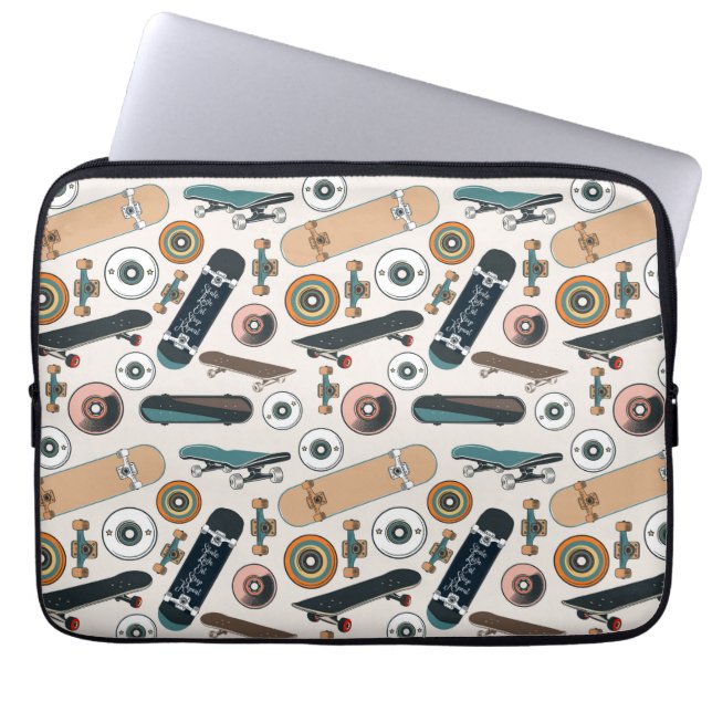 Funda Para Portátil Piezas de Skateboard  (Frente)