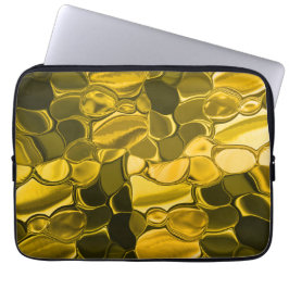 Funda Para Portátil Piezas doradas, circulares y redondeadas.
