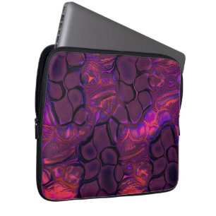 Funda Para Portátil Piezas redondeadas góticas digitales en vino rosa