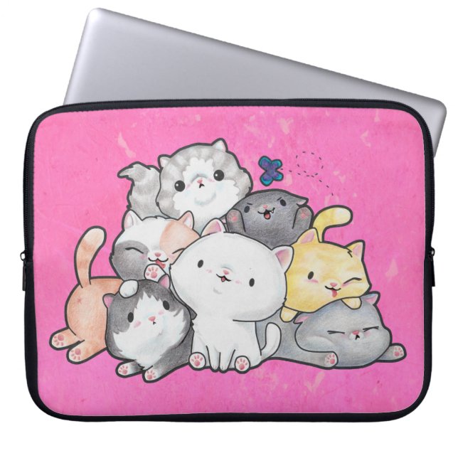 Funda Para Portátil Pila de gatitos (Frente)