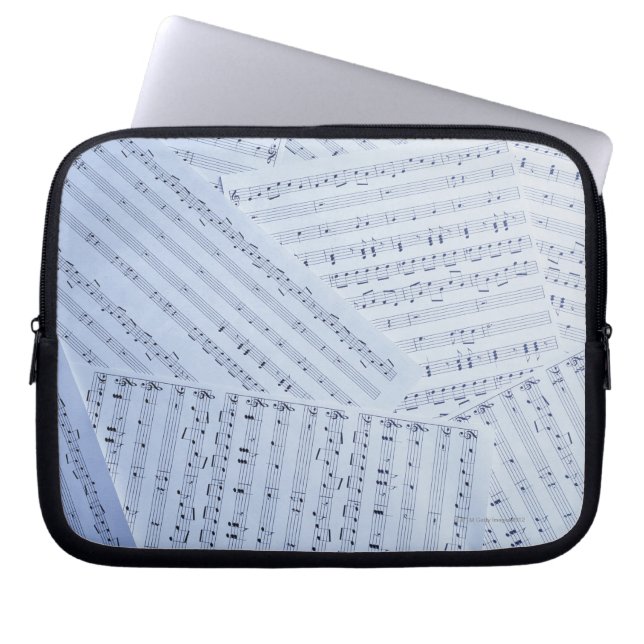 Funda Para Portátil Pila de la música de hojas (Frente)