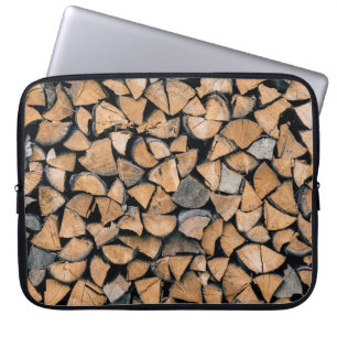 Funda Para Portátil Pila de leña marrón