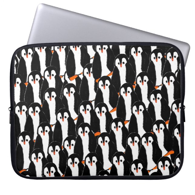 Funda Para Portátil Pilas de pingüinos ricas y extravagantes (Frente)