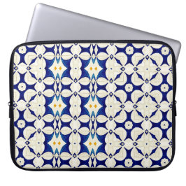 Funda Para Portátil Pillow estilo país en crema y azul