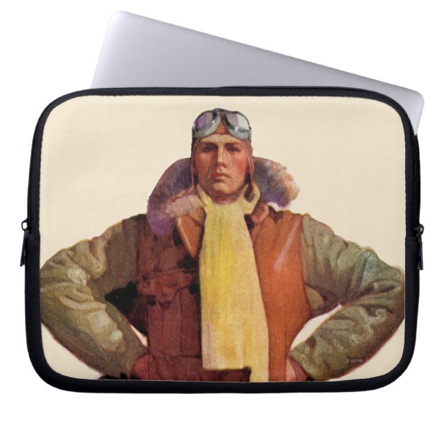 Funda Para Portátil Piloto del correo aéreo (Frente)