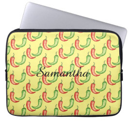 Funda Para Portátil Pimientos De Chili De Color Agua Rojo Y Verde