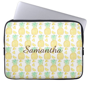 Funda Para Portátil Piña de acuarela tropical