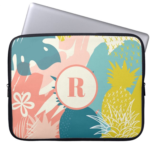 Funda Para Portátil Piña tropical (Frente)