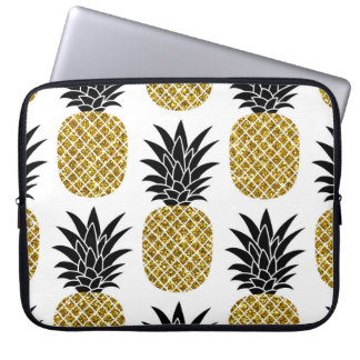 Funda Para Portátil Piñas de oro: sin soldadura blanca de mano.
