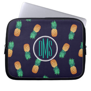 Funda Para Portátil Piñas en monograma de la marina de guerra el