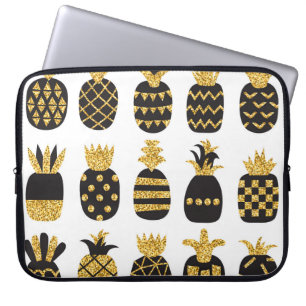 Funda Para Portátil Piñas negras: Conjunto texturizado único