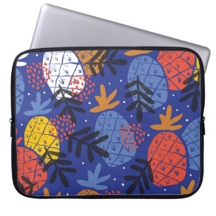 Funda Para Portátil Piñas y hojas abstractas de color minimalista